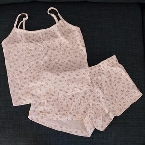 Katie J NYC Pink Floral Pajama Set